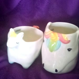 2 nwot unicorn ceramic mugs